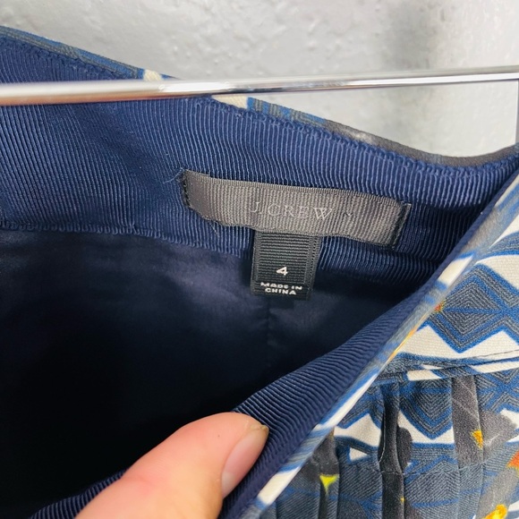 J.Crew Pleated Lattice Skirt In Hidden Floral Size 4 - Picture 4 of 6